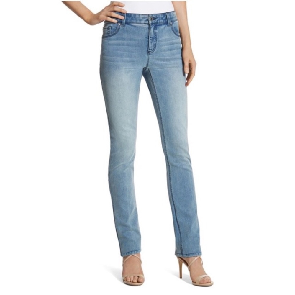 Chico's So Lifting Slim Leg Jeans 14 Short ‎ Chico's 2.5S Casual Minimalist